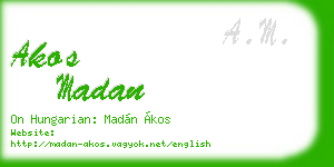 akos madan business card